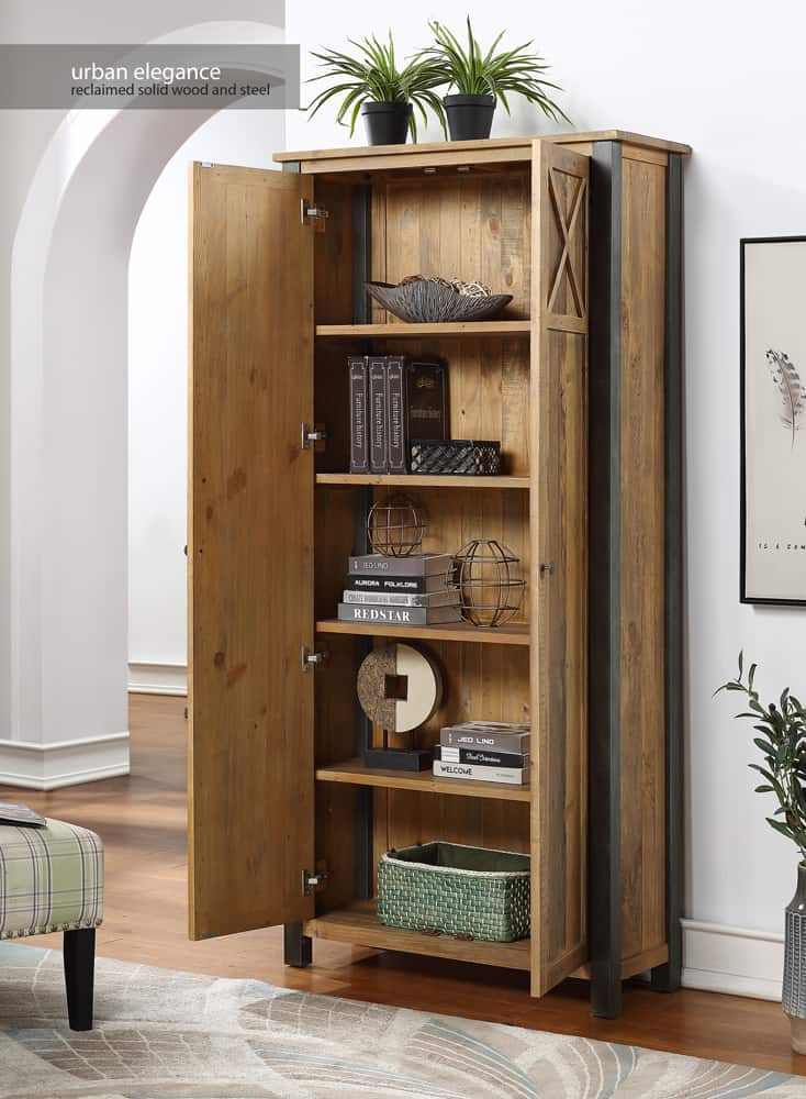 Reclaimed Living Room Storage Cabinet, Urban Elegance Small Console Table