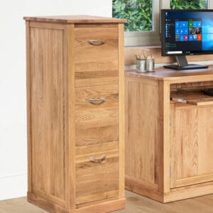 Mobel Oak 3 Drawer Filing Cabinet - 1