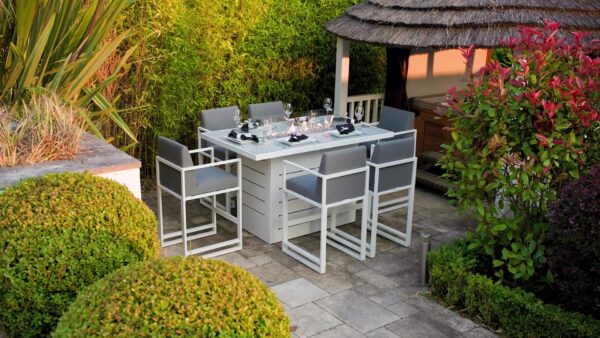 Mambo Outdoor Living from Unique Garden Solutions - part of the Santorini Bar Table Set with Optional Fire Pit